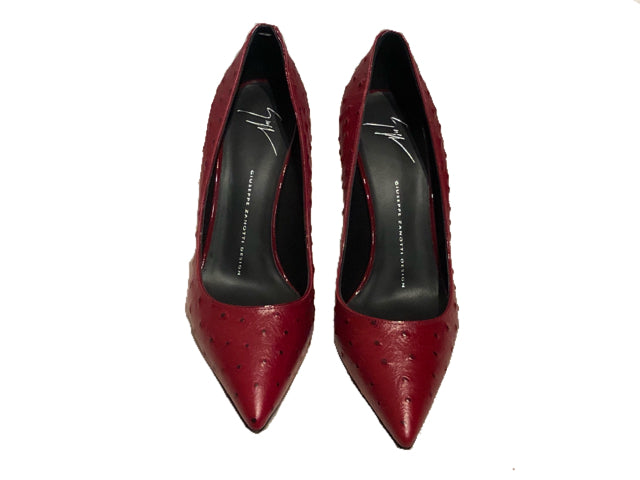 Escarpin Giuseppe Zanotti Rouge Verni Bout Ouvert - Taille 36, Neuf Dans Sa Boîte, Talon Ultra Haut